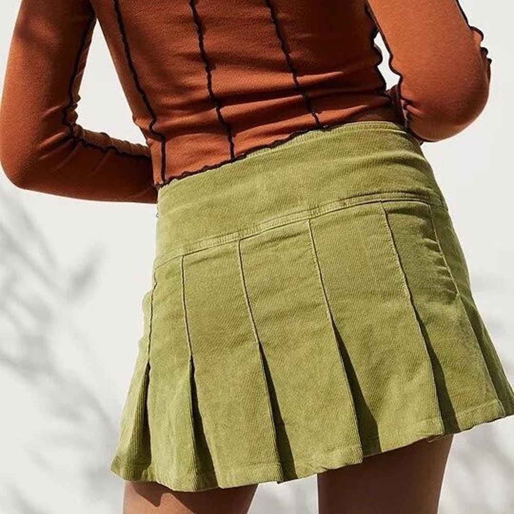 BDG Olive Green Pleated Women's Skirt